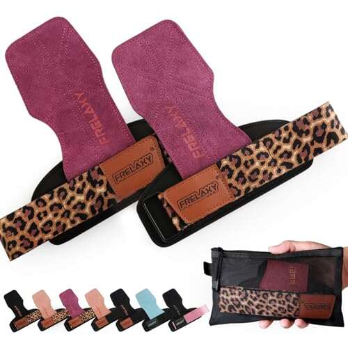 Frelaxy Lifting Wrist Straps Women and Men, Leather...