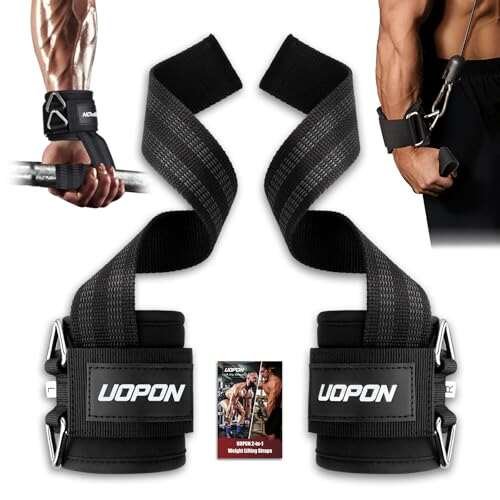 Weight Lifting Straps with Rings, 2 in 1 for Weightlifting