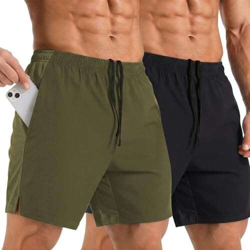 Wangdo Men's Athletic Shorts Lightweight Sports Running...