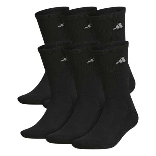 adidas Mens Athletic Cushioned Crew Socks (6 Pairs) Durable...
