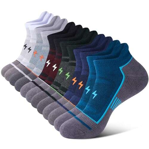 Cirorld Mens Ankle Running Socks, Athletic Cushioned Low...