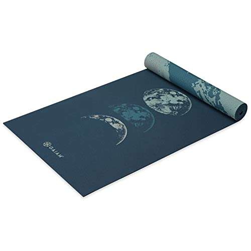 Gaiam Yoga Mat Premium Print Reversible Extra Thick Non-Slip