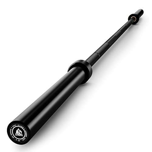 LIONSCOOL 7ft Olympic Barbell (Black E-coating, 700LBS,...