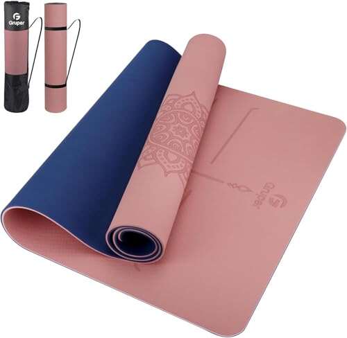 Yoga Mat Non Slip TPE Thick Yoga Alignment Mat