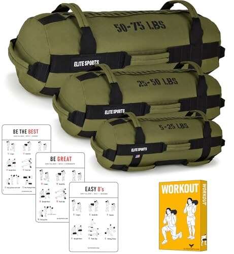 Elite Sports Workout Sandbag for Versatile, Intensive Core...