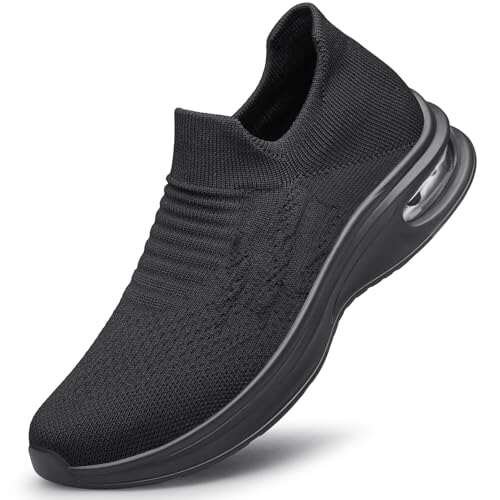 Mens Walking Shoes Slip on Lightweight Comfortable Running...