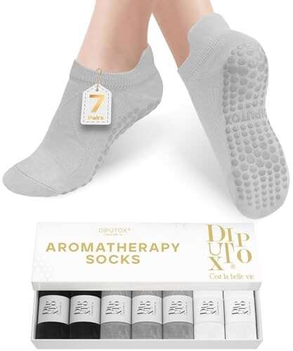 7 Pairs Pilates Socks with grips for Women's Yoga
