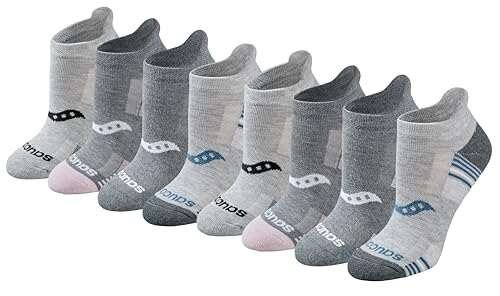 Saucony Women's RunDry Performance Heel Tab Athletic Socks