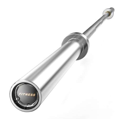 PAPABABE Barbell, 7ft Olympic Barbell 45lb Solid Chrome Bar