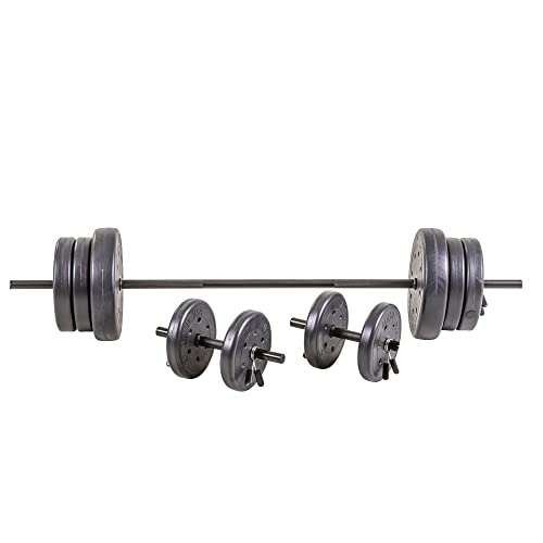 US Weight 105 Pound Barbell Weight Set Adjustable for Home