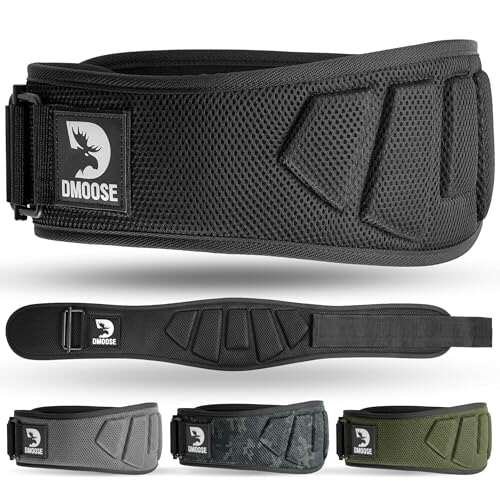 DMoose Fitness Weight Lifting Belt for Squats, Deadlift,...