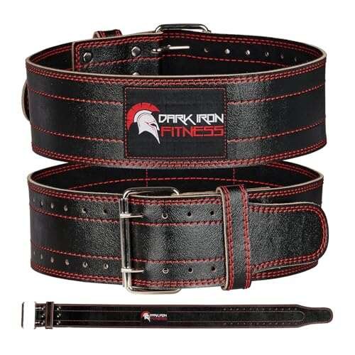 Dark Iron Fitness Genuine Leather Weightlifting Belt,...