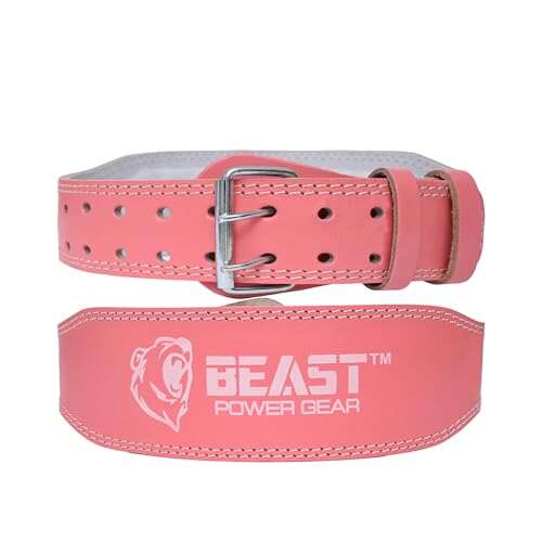 Weight Lifting Belt - 4” Genuine Leather Padded Back Support