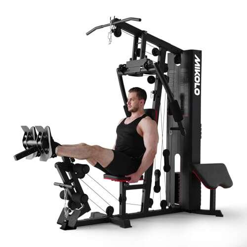 Mikolo Home Gym, Workout Station with 150LBS Pulley System