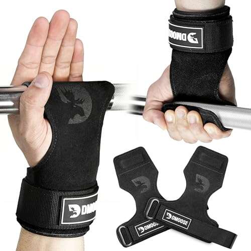 DMoose Fitness Weight Lifting Grips - Anti Slip Padded...