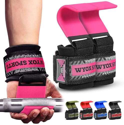 WYOX Weight Lifting Hooks for Deadlift, Pull Ups & Rows