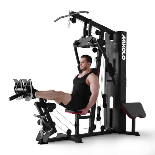 Mikolo Home Gym, Workout Station with 150LBS Weight Stack.