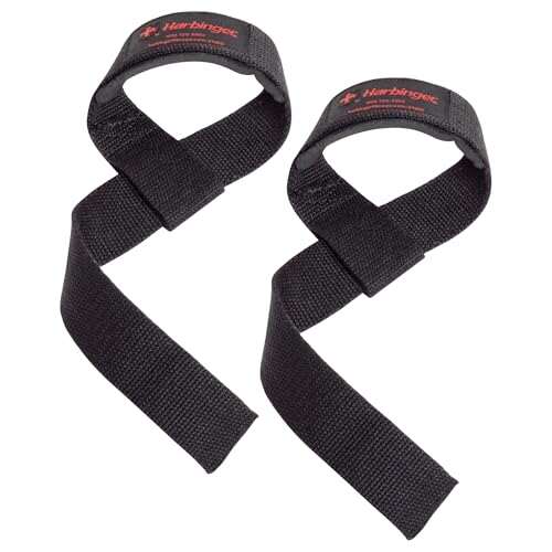 Harbinger Padded Cotton Lift Straps, Black - Neotek Wrist...