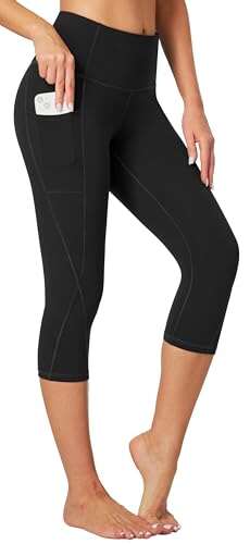 Heathyoga Capri Leggings for Women High Waisted with Pockets