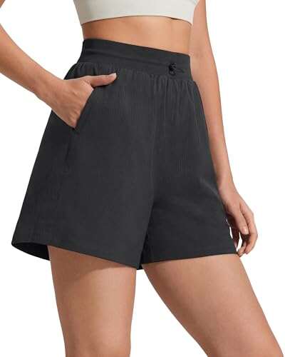 G4Free Hiking Shorts Women Wide Leg High Waist Zip Pockets