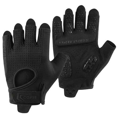 COFIT Gym Gloves for Men Women, Workout Padded Fingerless...