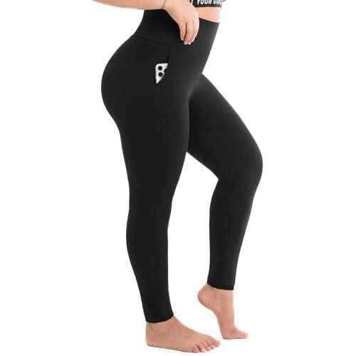 SINOPHANT Plus Size Leggings with Pockets for Women High...