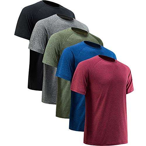 MCPORO Workout Shirts for Men Short Sleeve Quick Dry...