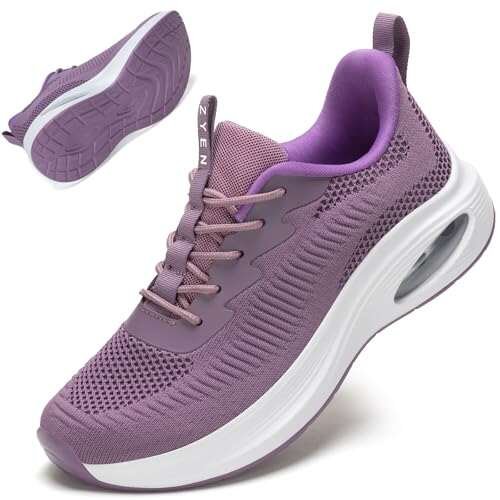 ZYEN Wide Toe Box Shoes Women Air Cushion Running Arch