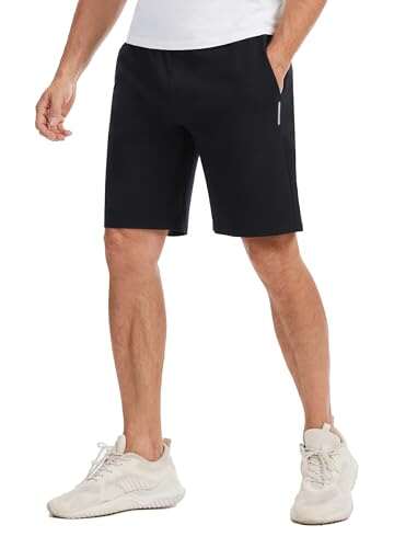 Houmous Men's Cotton Athletic Shorts Golf Inner Drawstring...