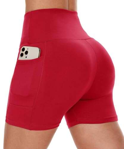 CAMPSNAIL Biker Shorts Women with Pockets - High Waisted...