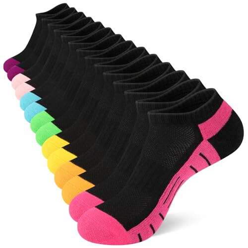 Heatuff 7 Pairs Ankle Socks Womens Athletic Cushioned...