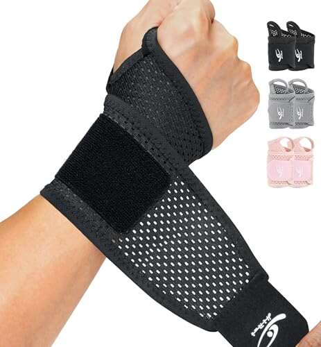 HiRui 2-Pack Ultra-Thin Mesh Wrist Wraps - Adjustable...
