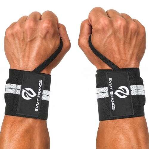 EVMT Premium Wrist Wraps for Weightlifting | Durable Support