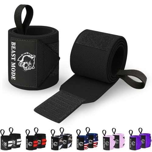 TECEUM Fit Weightlifting Wrist Wraps with Thumb Loop Support