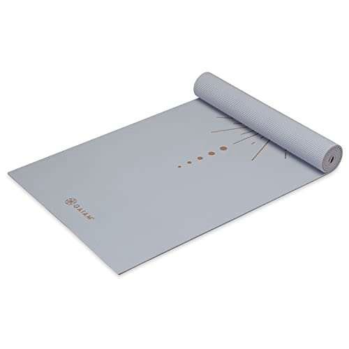 Gaiam Yoga Mat - Premium 6mm Print Extra Thick Non-Slip