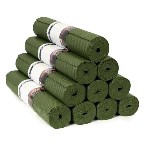 Sunshine Yoga Voyage Yoga Mat, 10 Pack, 5mm Thick Non-Slip