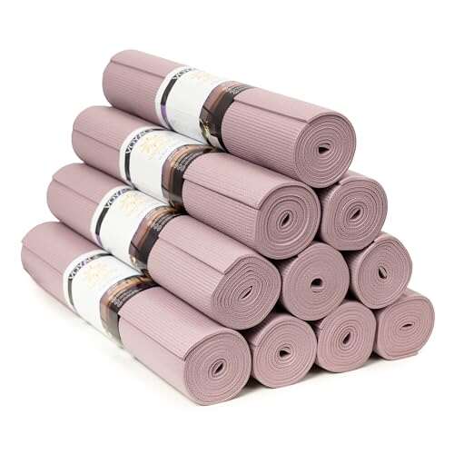 Sunshine Yoga Voyage Yoga Mat, 10 Pack, 5mm Non-Slip Durable