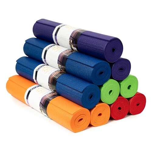 Sunshine Yoga Voyage Yoga Mat, 10 Pack, 5mm Non-Slip