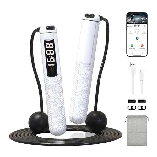 SaintCos Cordless Gravity Jump Rope, Smart Jump Rope with...