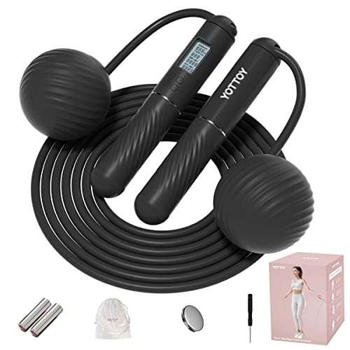 YOTTOY Cordless Jump Rope with Counter - 2-in-1 LCD Display