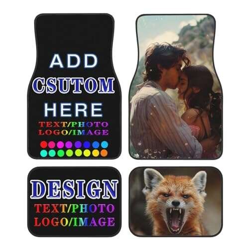 Custom Car Floor Mats for 4 Pieces Personalized Universal...