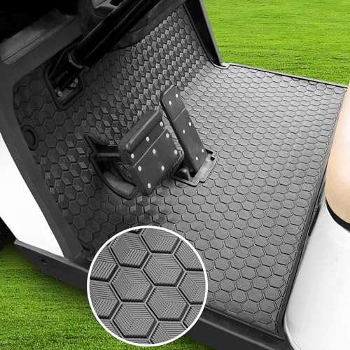 EZGO TXT Golf Cart Floor Mat, Upgraded Non-Slip Rubber Liner