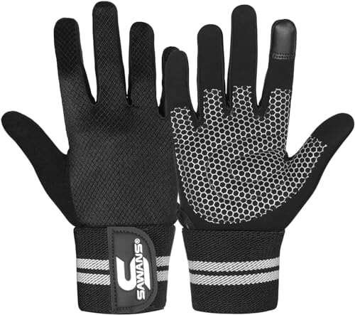 SAWANS Weight Lifting Gloves Gym Workout Fitness Wrist Wrap...