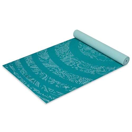 Gaiam Print Yoga Mat, Non Slip Exercise Mat