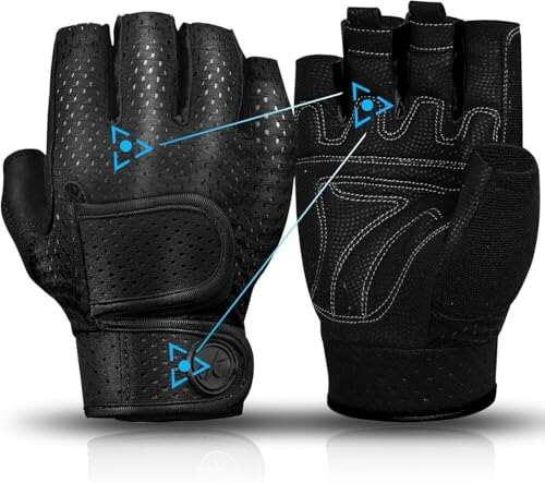 MOREOK Workout Gloves Padded Weight Lifting Gym for Men and