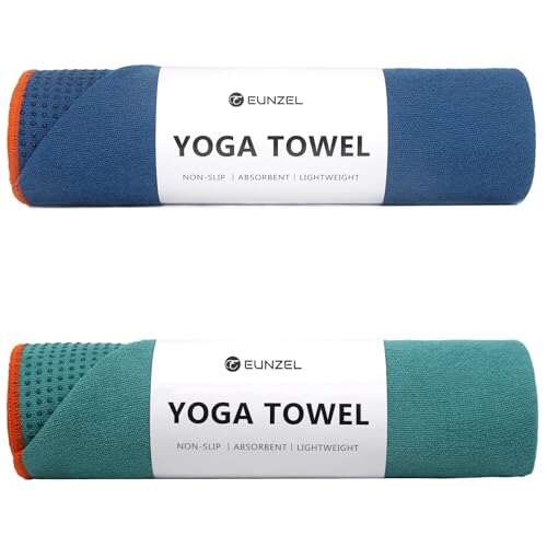 Eunzel 2 Pack Hot Yoga Towel with Grip Dot Non-Slip