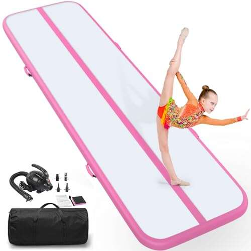 Air Tumble Track Mat, 10ft/6.6ft/13ft/16ft/20ft Inflatable...