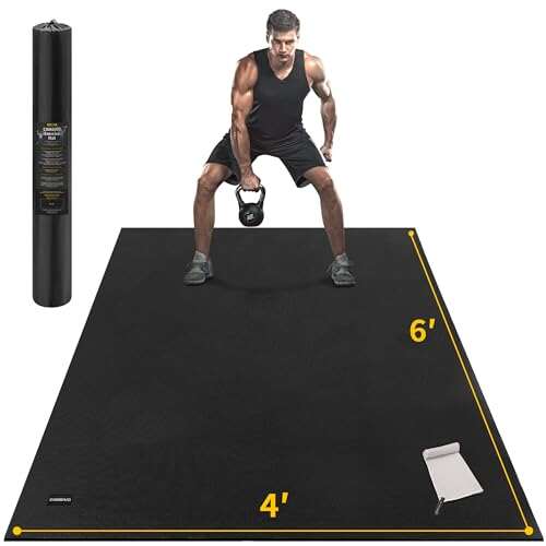 CAMBIVO Large Exercise Mat for Home Workout, Extra Thick...