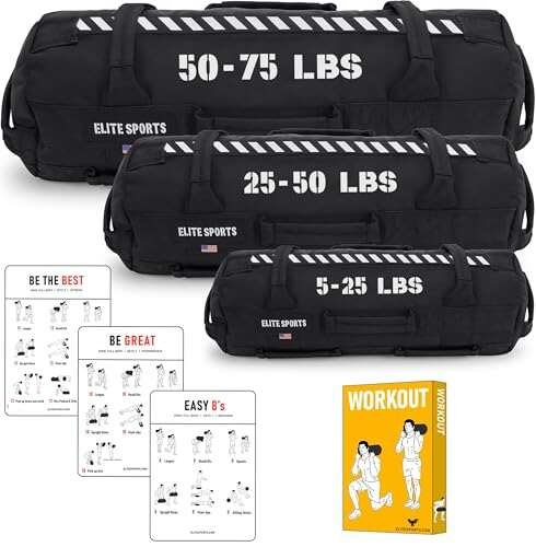 Elite Sports Workout Sandbag for Versatile, Intensive...