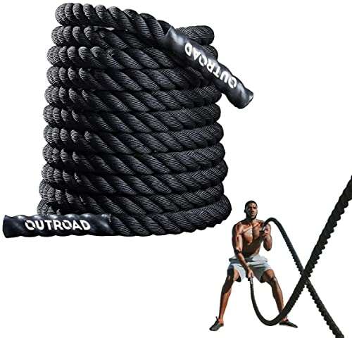 Max4out Battle Ropes 1.5 inch 30 ft Home Workouts